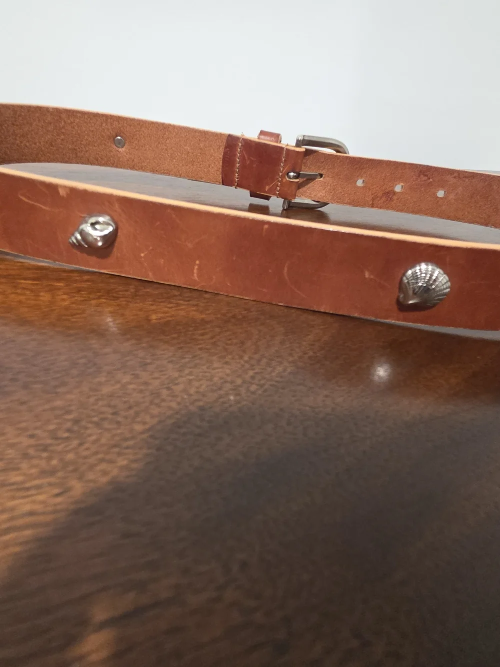 Vintage Talbots Italian Leather Shell Belt
